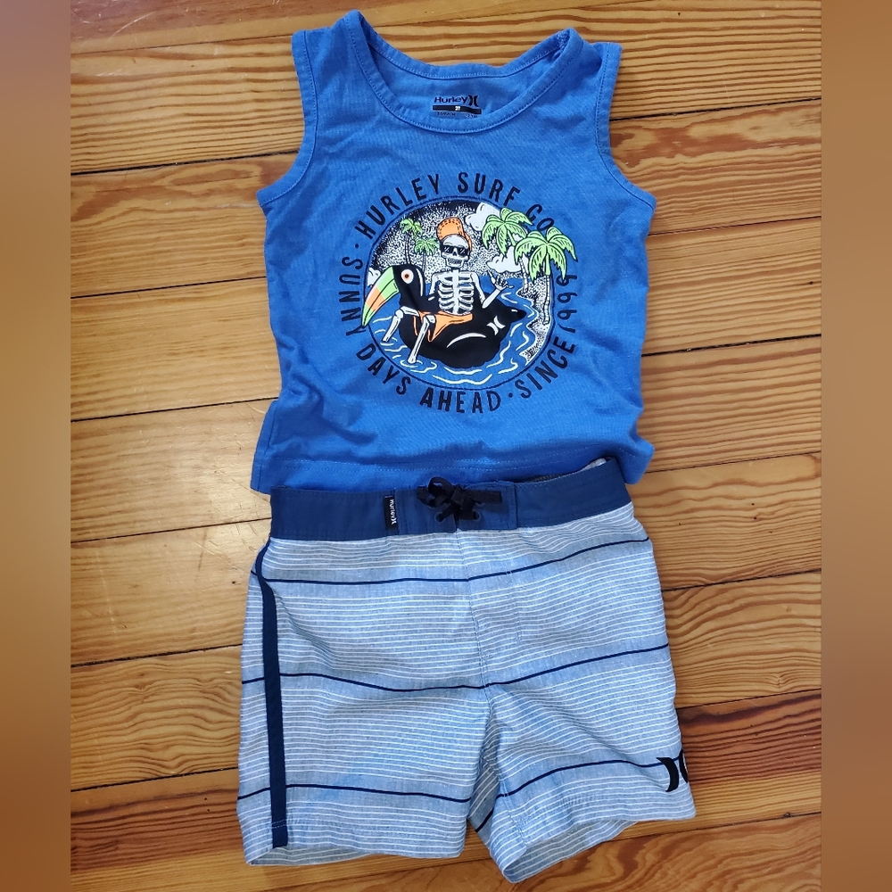 Hurley swim trunks set 2 T